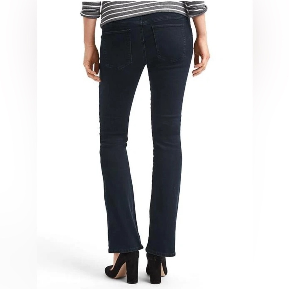 Gap Maternity Full Panel Dark Rinse Baby Boot Stretch Jeans Size 27 R - Picture 2 of 14